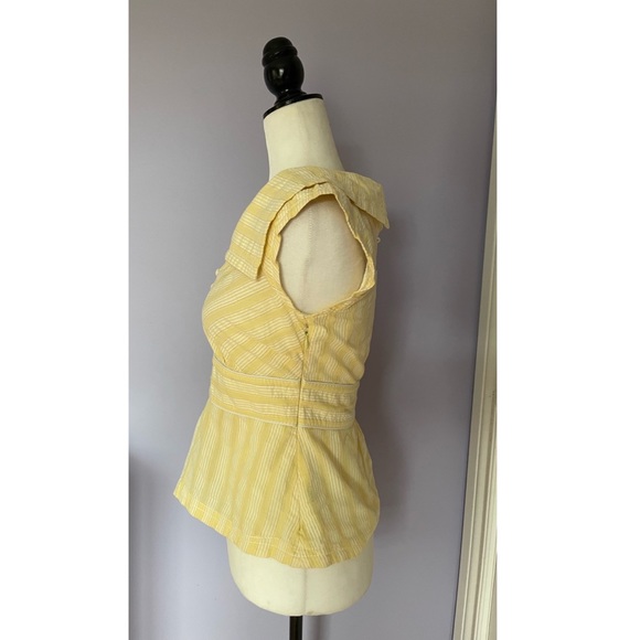 Anthropologie *Rare* Floreat Meridian Yellow Striped Top
. - Picture 5 of 7